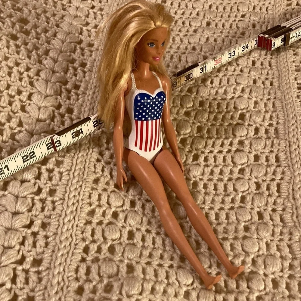 Barbie with USA flag bathing suit